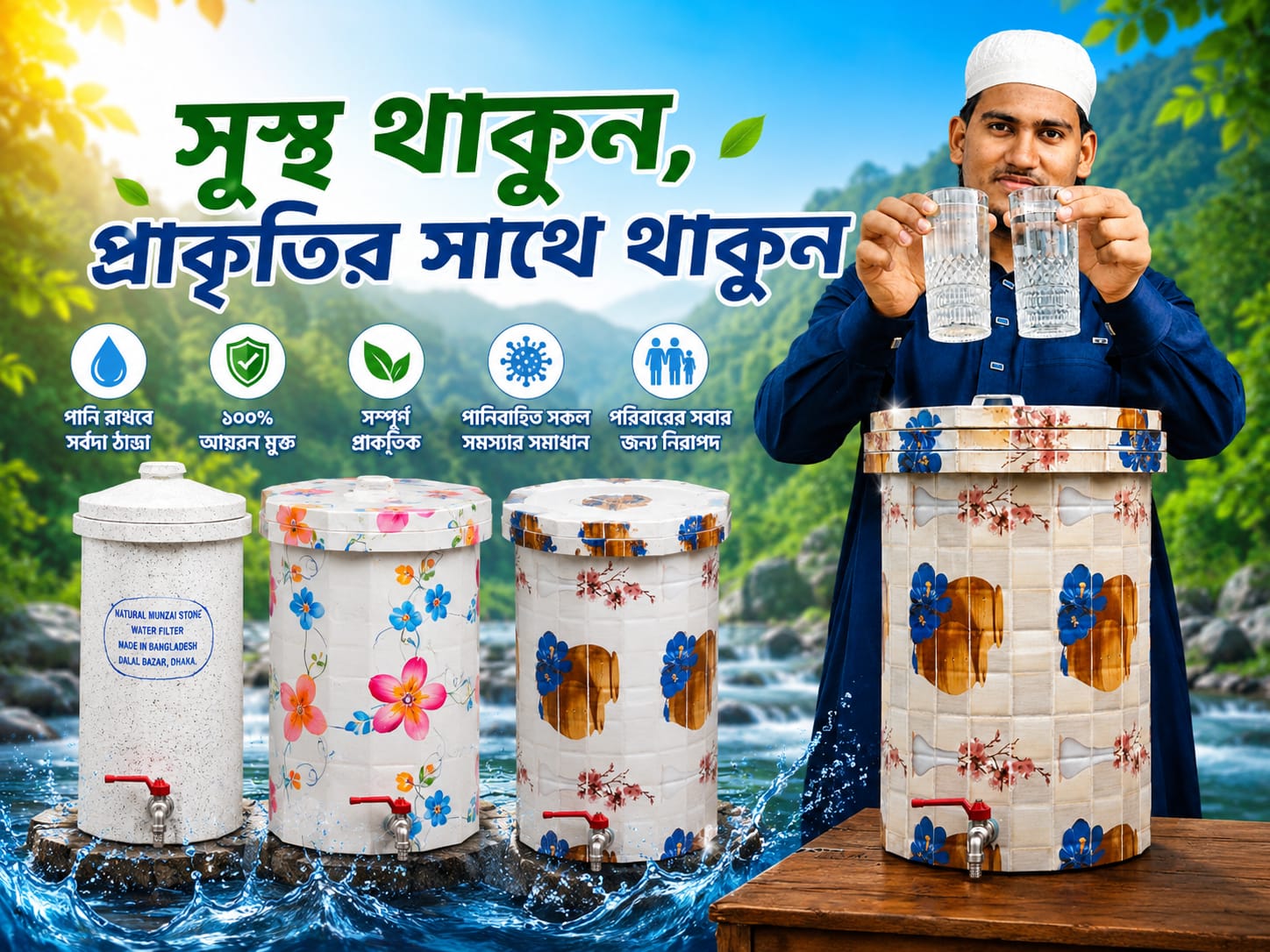 প্রিমিয়াম মোজাইক পাথরের ফিল্টার ব্যানার